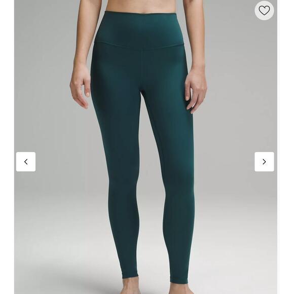 lululemon athletica Pants - Lululemon Blue High Waisted Leggings High Rise Cropped Womens size 8